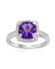 Inel Aur 18k Diamante, Ametist DERUVO Inel Aur 18k Diamante, Ametist DERUVO