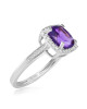 Inel Aur 18k Diamante, Ametist DERUVO Inel Aur 18k Diamante, Ametist DERUVO