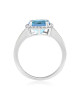 Inel Aur 18k Diamante, Topaz Albastru DERUVO Inel Aur 18k Diamante, Topaz Albastru DERUVO