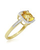 Inel Aur 18k Diamante, Citrin DERUVO Inel Aur 18k Diamante, Citrin DERUVO
