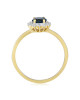 Inel Aur 18k Diamante, London Blue Topaz DERUVO