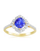 Inel Aur 18k Diamante, Tanzanit DERUVO