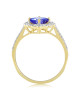Inel Aur 18k Diamante, Tanzanit DERUVO