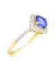 Inel Aur 18k Diamante, Tanzanit DERUVO