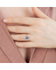 Inel Aur 18k Diamante, Tanzanit DERUVO