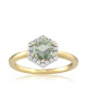 Inel Aur 18k Diamante, Ametist Verde DERUVO