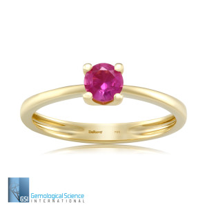 Inel Aur 18k Safir Roz DERUVO