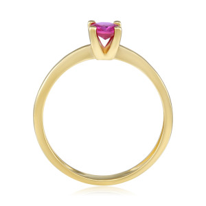 Inel Aur 18k Safir Roz DERUVO