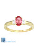 Inel Aur 18k Diamante, Spinel Roz DERUVO