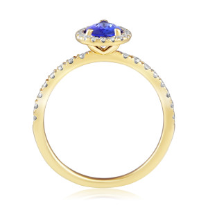 Inel Aur 18k Diamante,Tanzanit DERUVO