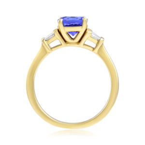 Inel Aur 18k Diamante, Tanzanit DERUVO