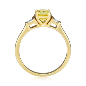 Inel Aur 18k Diamante, Safir Galben DERUVO 