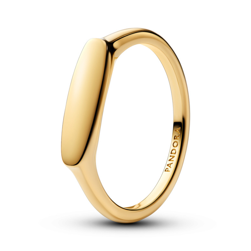 Inel Gravabil Placare Aur Galben 14K PANDORA Inel Gravabil Placare Aur Galben 14K PANDORA