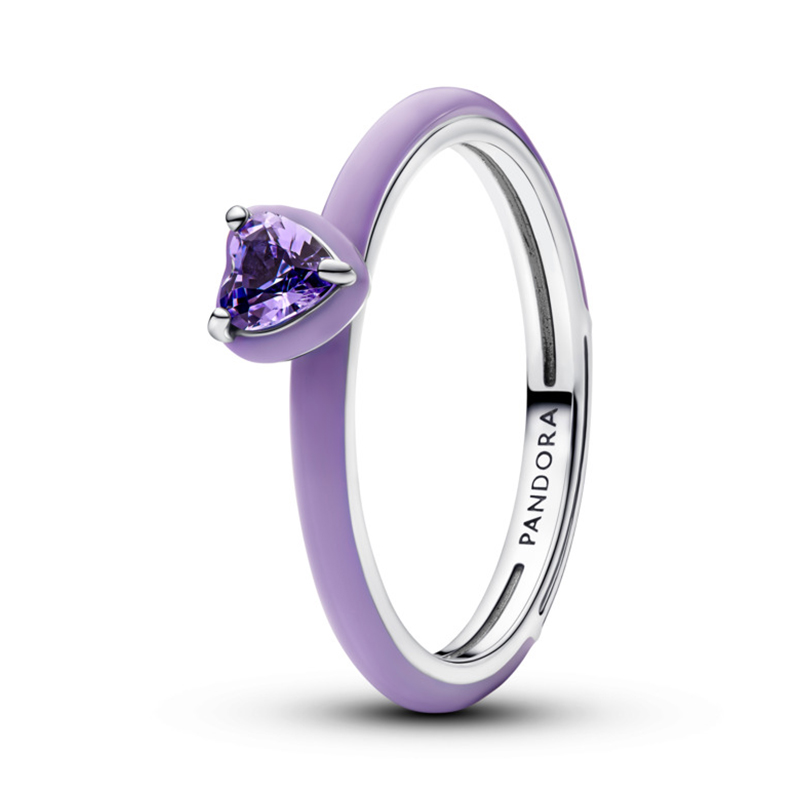 Inel Inima Pandora ME Argint 925 CZ Mov, Email Mov PANDORA