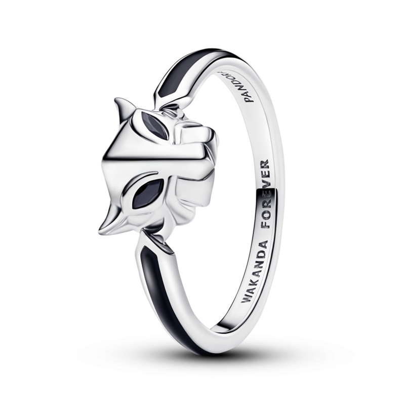 Inel Marvel Pantera Neagra Argint 925 Cristal Negru si Email Negru PANDORA