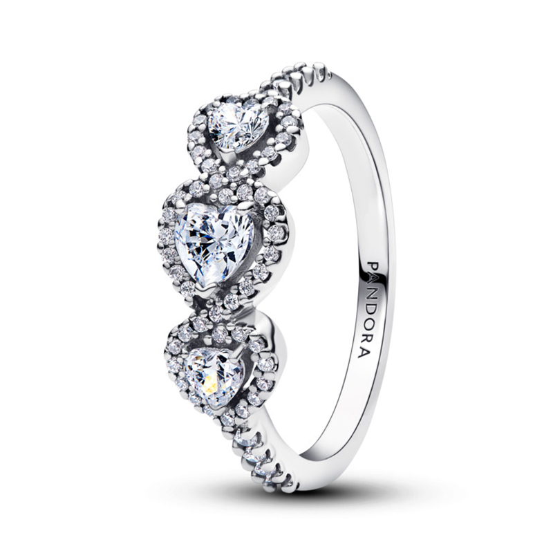 Inel Inimi Argint 925 CZ PANDORA