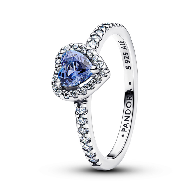 Inel Inima Argint 925 CZ Cristal Albastru PANDORA