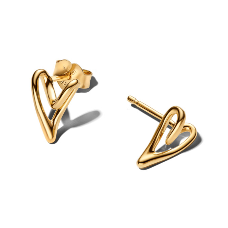 Cercei Inima ESSENCE Placare Aur Galben 14K PANDORA