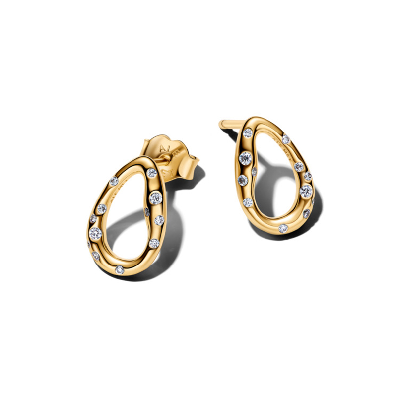 Cercei ESSENCE Placare Aur Galben 14K CZ  PANDORA