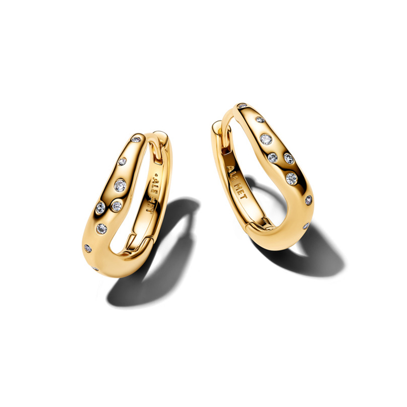 Cercei ESSENCE Placare Aur Galben 14K CZ  PANDORA