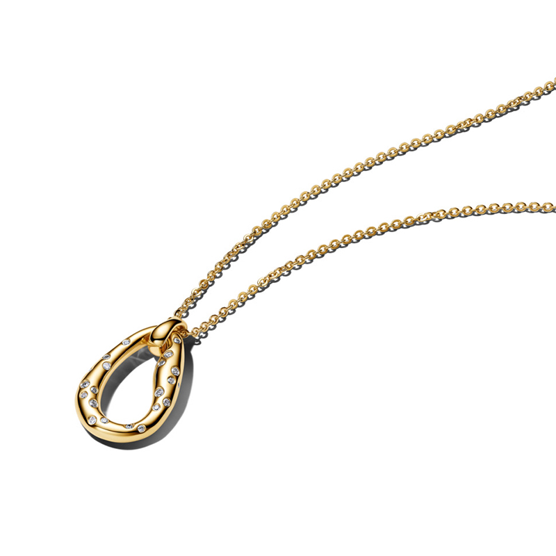 Colier ESSENCE Placare Aur Galben 14K CZ PANDORA