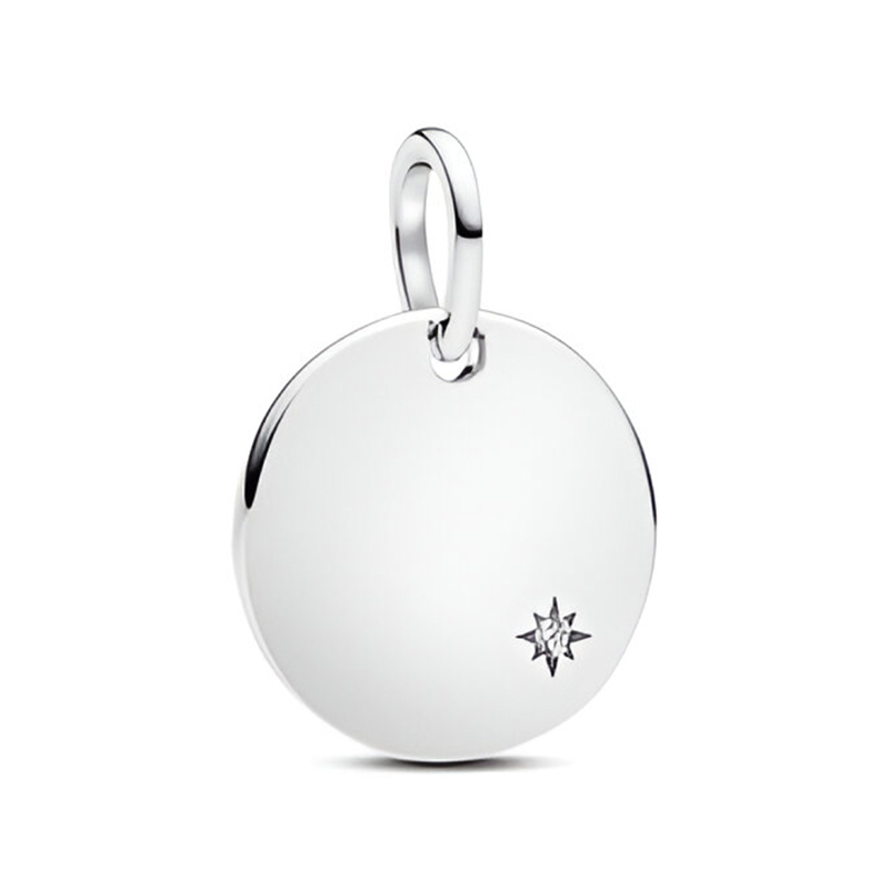 Pandantiv Gravabil Argint 925 Diamant de Laborator Rotund 0.012 CT G-I VS+ PANDORA Pandantiv Gravabil Argint 925 Diamant de Laborator Rotund 0.012 CT G-I VS+ PANDORA