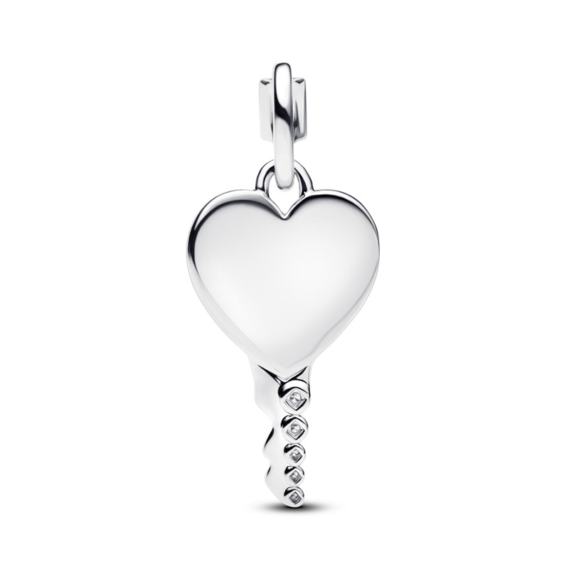 Pandantiv Inima Cheie Gravabila Argint 925 CZ PANDORA