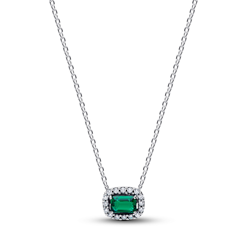 Colier Argint 925 CZ Cristal Verde PANDORA