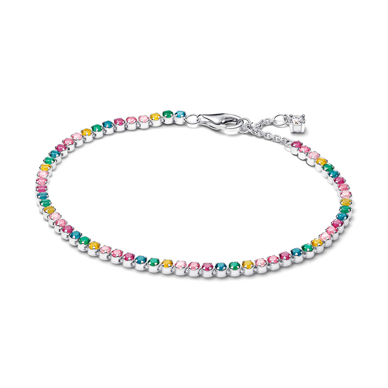 Bratara Argint 925 CZ Roz, Cristal Galben, Albastru, Roz si Verde PANDORA