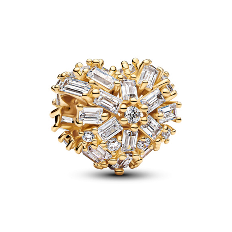 Talisman Inima Placare Aur Galben 14K CZ PANDORA