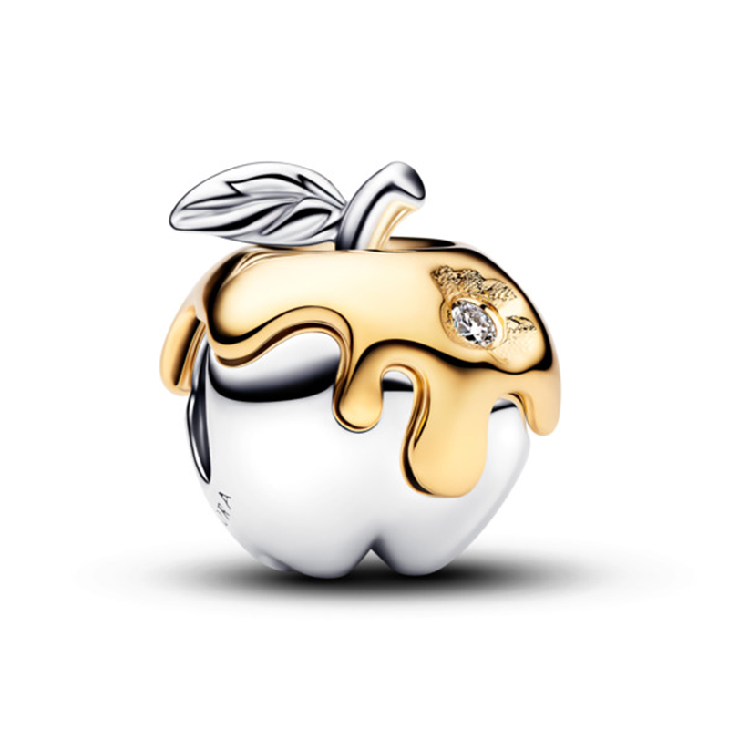 Talisman Disney Mar Alba ca Zapada Placare Aur Galben 14k Argint 925 Diamant de Laborator TW G-I VS+ de 0.012 CT PANDORA