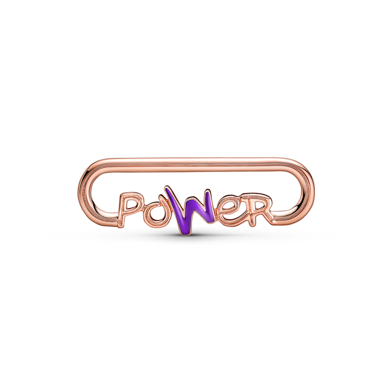 Veriga de Stil Pandora ME Power Placare Aur Roz 14K Email Mov PANDORA