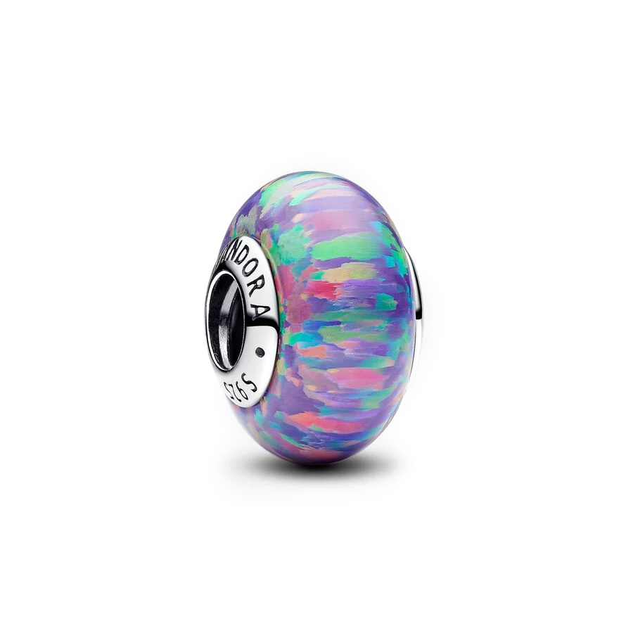 Talisman Argint 925 Sticla Murano Opal Mov Lavanda Sintetic PANDORA