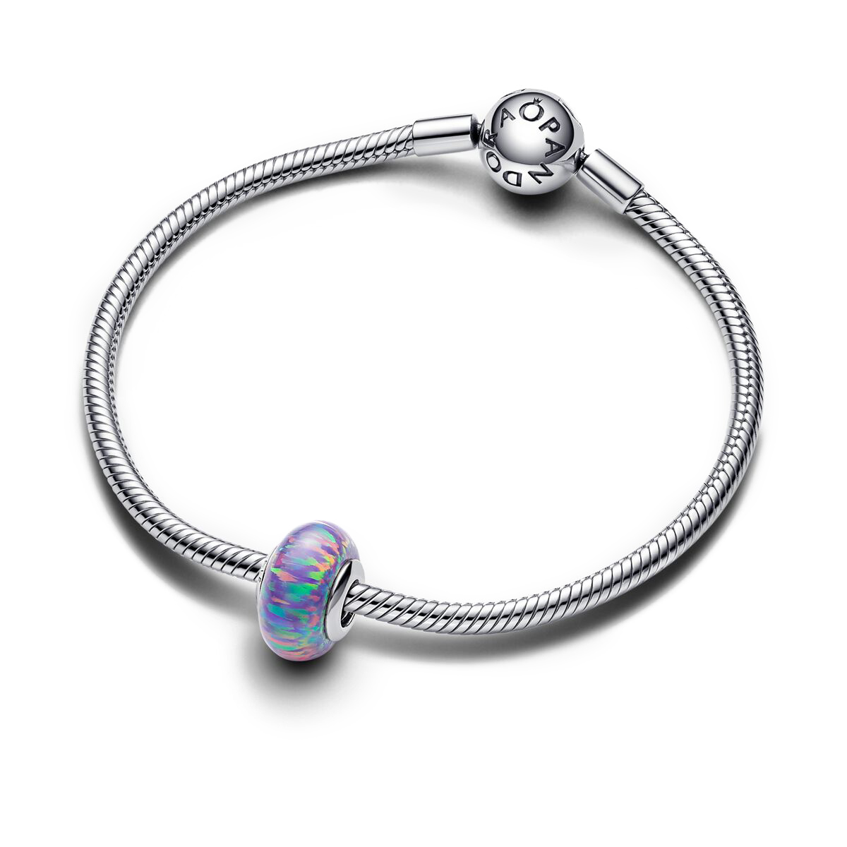 Talisman Argint 925 Sticla Murano Opal Mov Lavanda Sintetic PANDORA