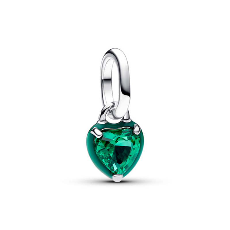 Talisman Inima Pandora ME Argint 925 Cristal Verde Email Verde PANDORA