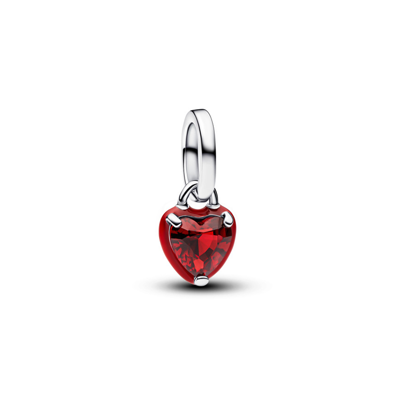 Talisman Inima Pandora ME Argint 925 Cristal Rosu, Email Rosu PANDORA