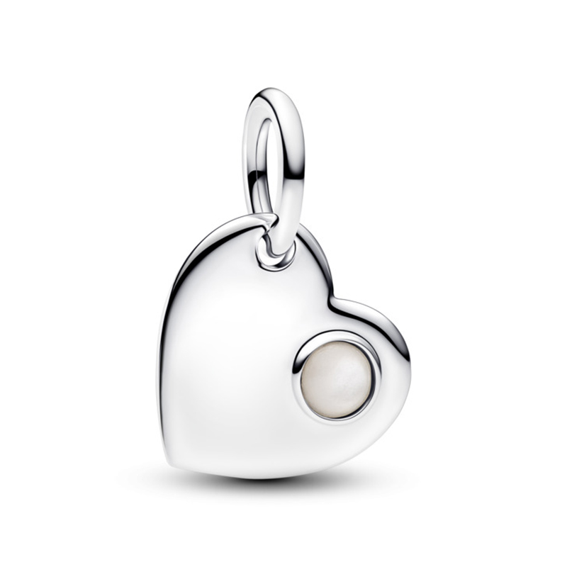 Talisman Inima Gravabila Argint 925 Sidef Alb PANDORA