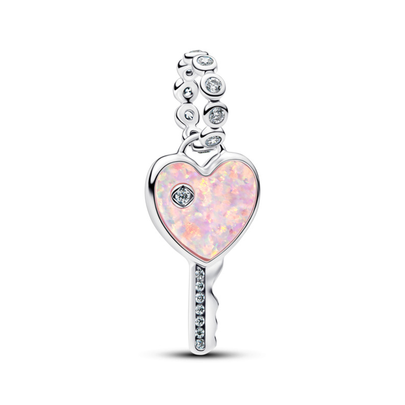 Talisman Cheie Argint 925 CZ Opal Roz PANDORA