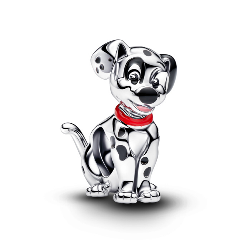 Talisman Disney 101 Dalmatieni Argint 925 Email Rosu, Roz si Negru PANDORA