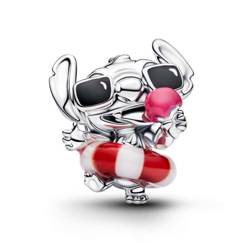 Talisman Disney Stitch Argint 925 Sticla de Murano, Email PANDORA