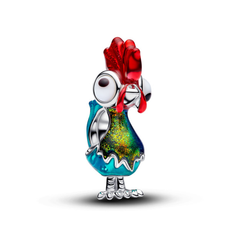 Talisman Disney Moana Heihei Argint 925 Sticla de Murano, Email PANDORA