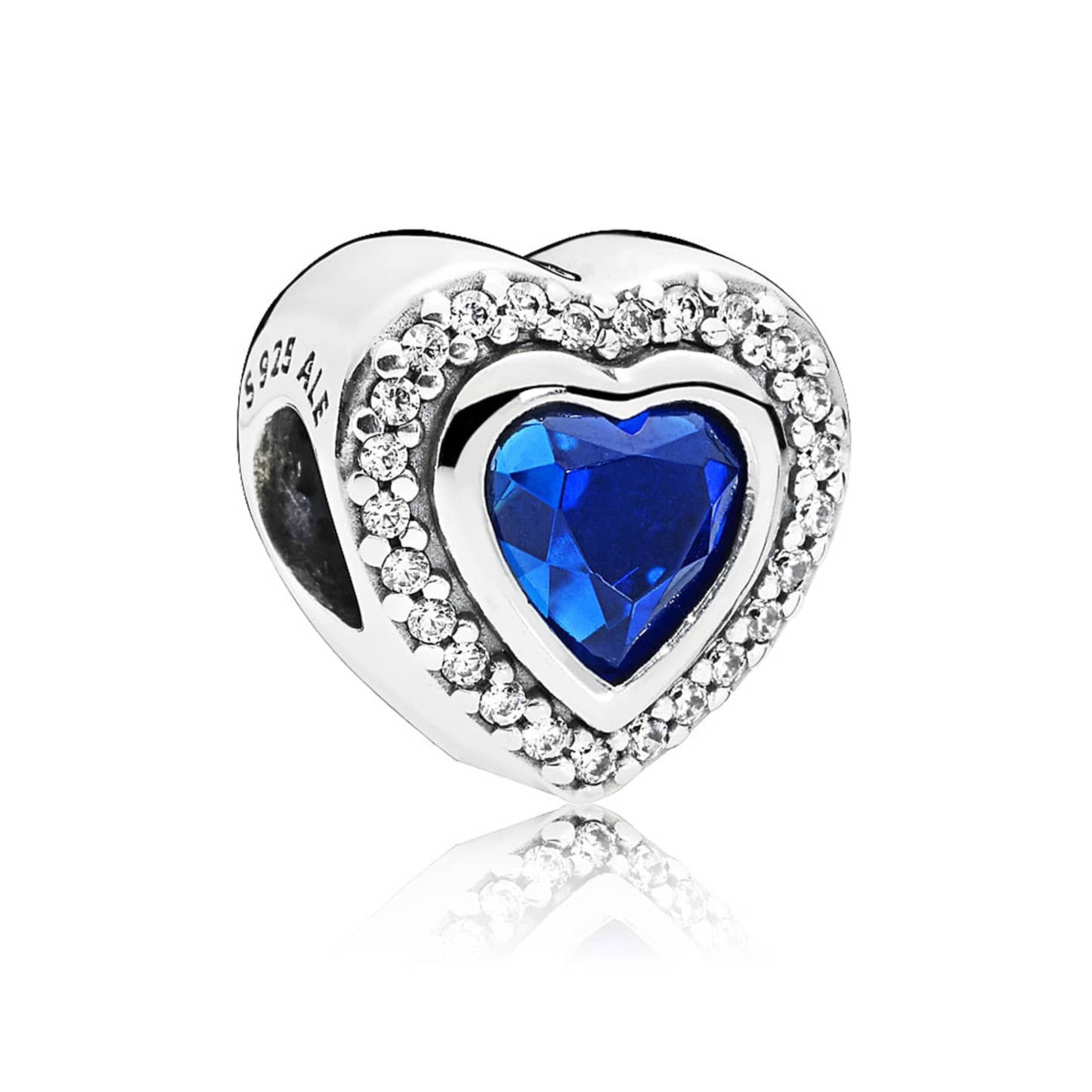 Talisman Inima Argint 925 Cristal Albastru, CZ PANDORA