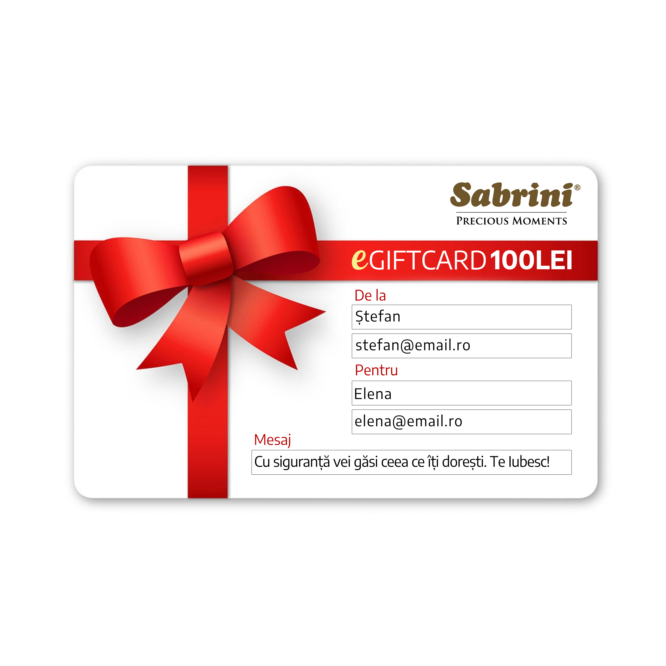 E-GiftCard Sabrini 100 Lei