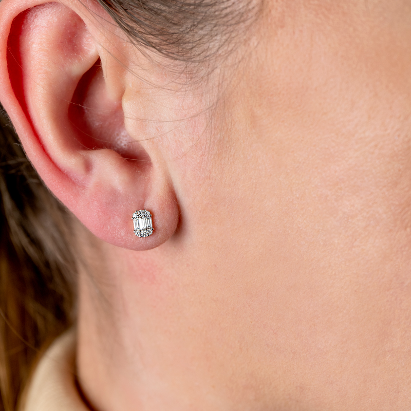 Cercei Aur 18k Diamante BLANCO'S
