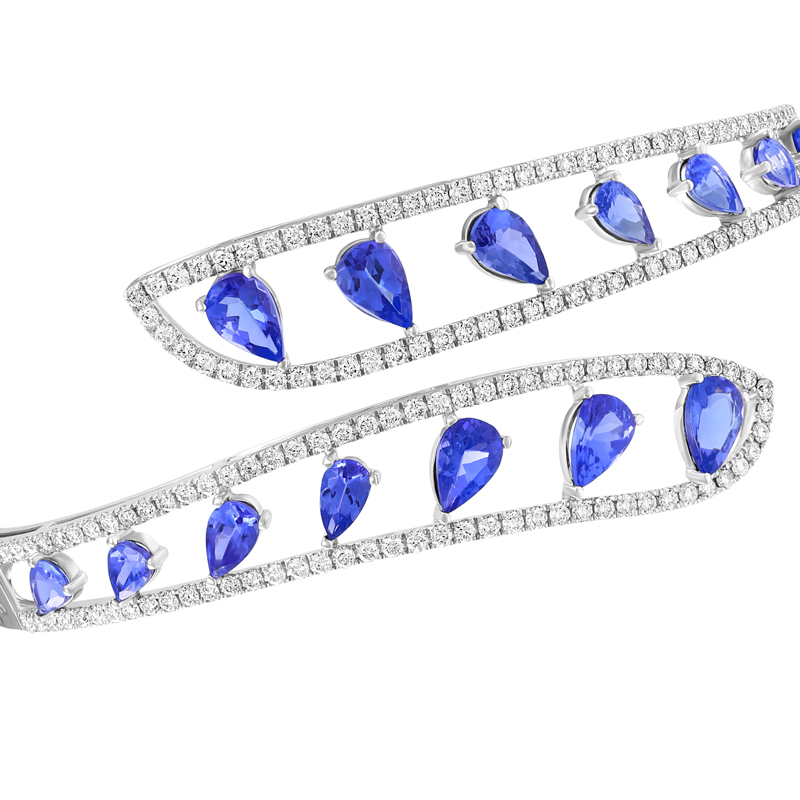 Bratara Fixa Aur 18k Diamante, Tanzanite DERUVO Bratara Fixa Aur 18k Diamante, Tanzanite DERUVO