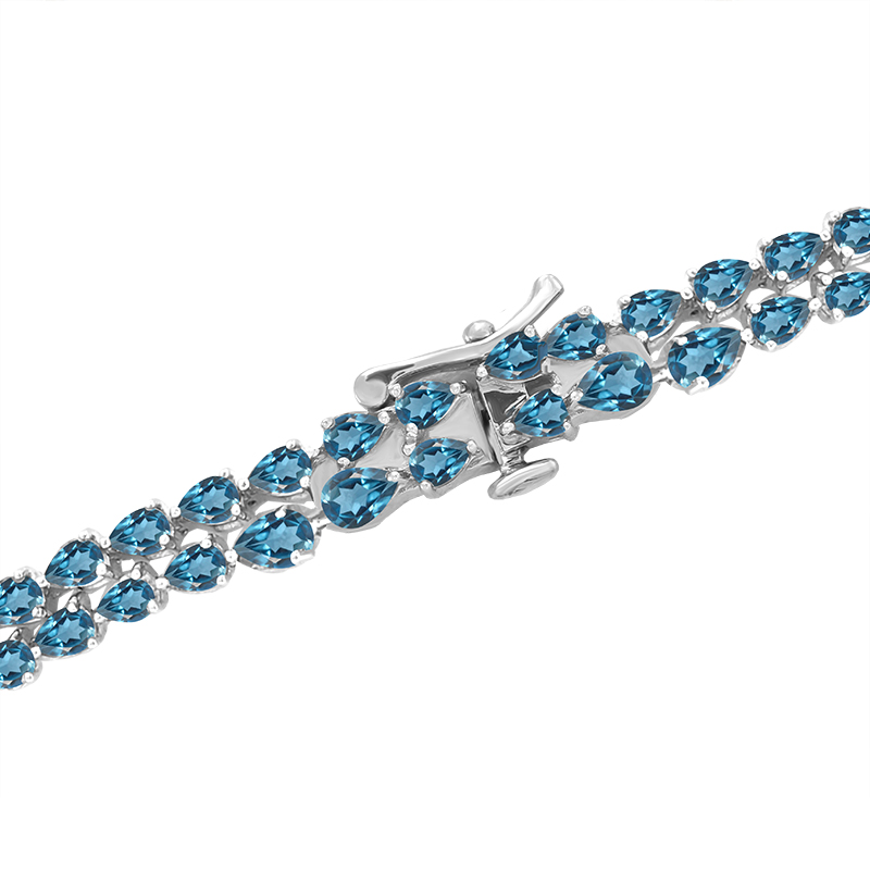 Colier Aur 18k London Blue Topaz DERUVO 