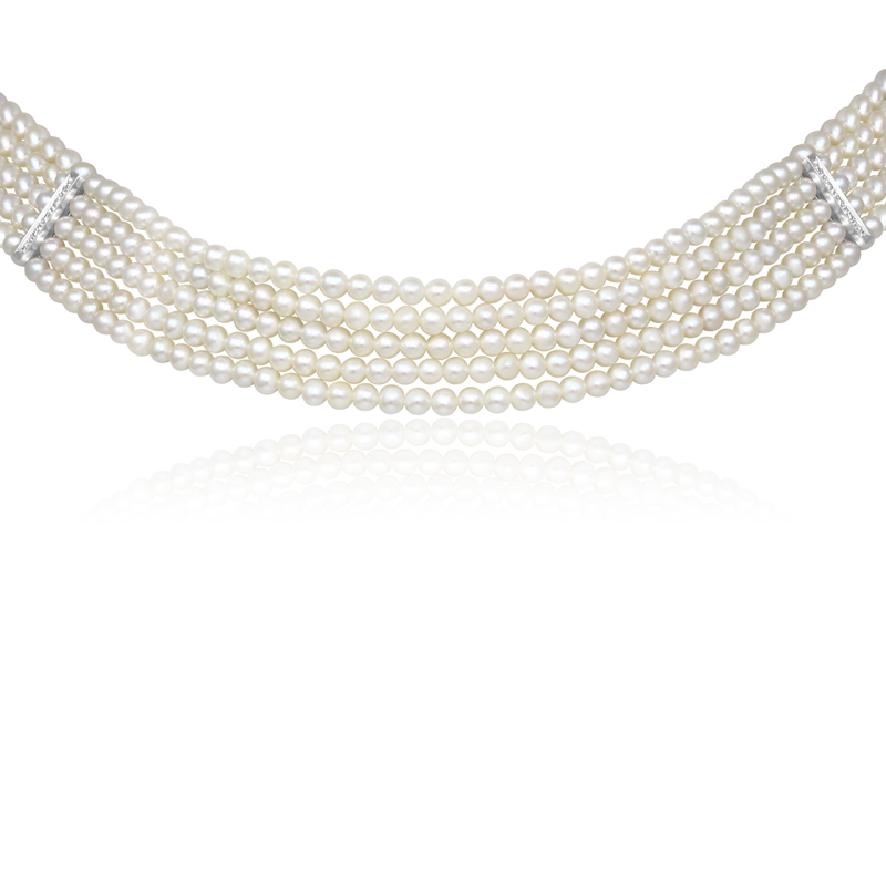 Colier Aur 18k Perla Cultura, Diamante PASSIONE PERLA