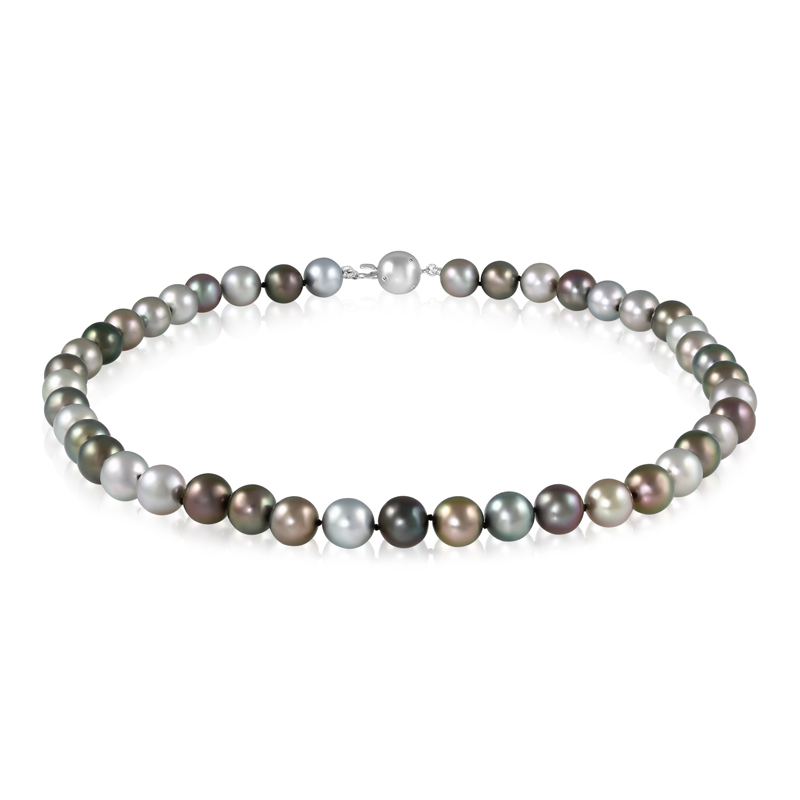 Colier Aur 18k Perla Tahiti, Diamante PASSIONE PERLA 9.1-10 mm