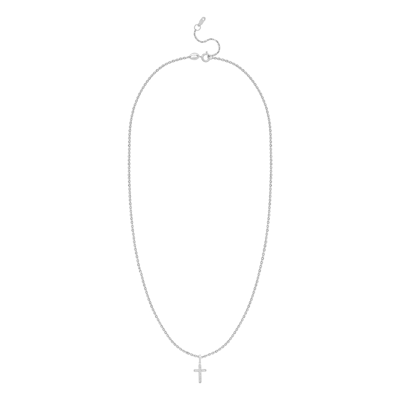 Pandantiv Cruce cu Lant Aur 18k Diamante BLANCO'S 