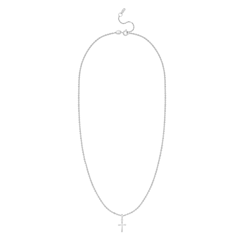 Pandantiv Cruce cu Lant Aur 18k Diamante BLANCO'S